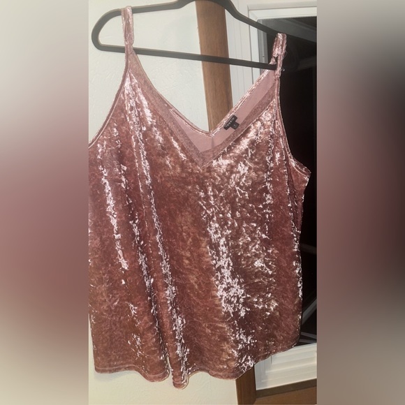 Pink velvet Torrid tank top, size 4 - Picture 1 of 3